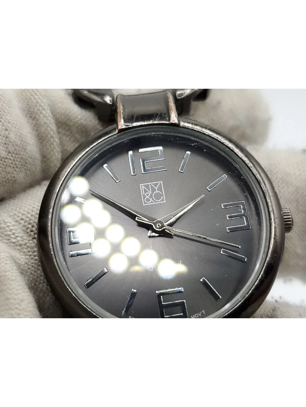 NY&C Quartz Watch Womens New Battery Black Tone 29mm